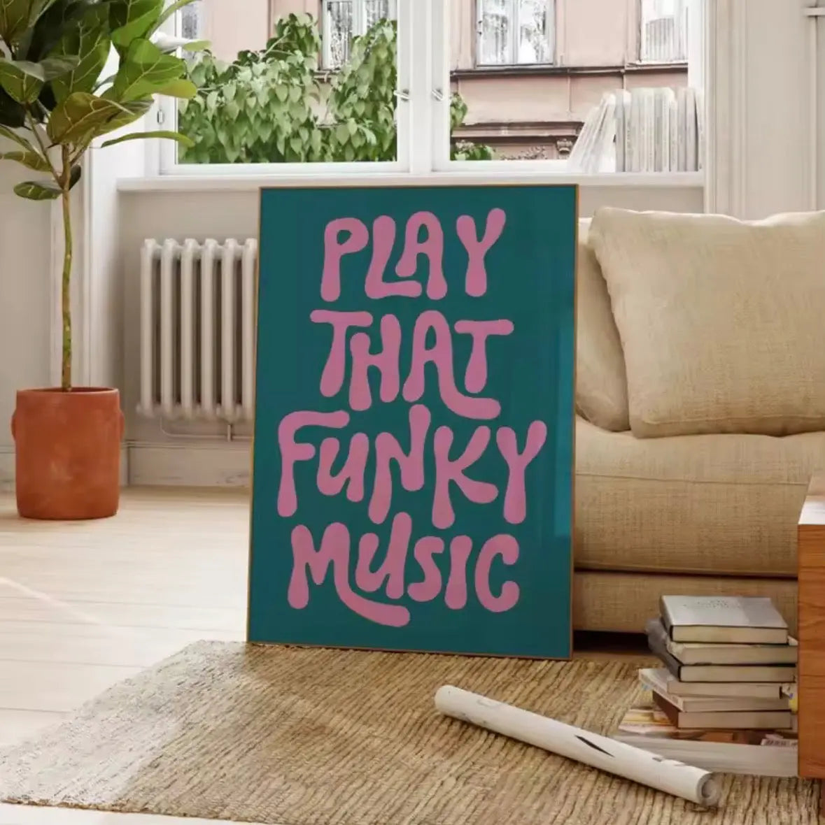 Play That Funky Music – Affiche Typographique Rétro Années 70 Muses Galerie