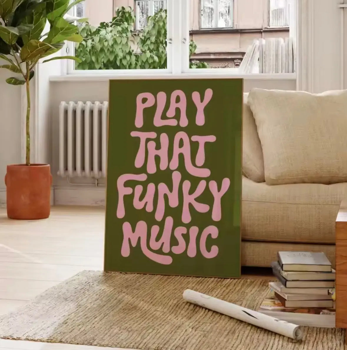 Play That Funky Music – Affiche Typographique Rétro Années 70 Muses Galerie
