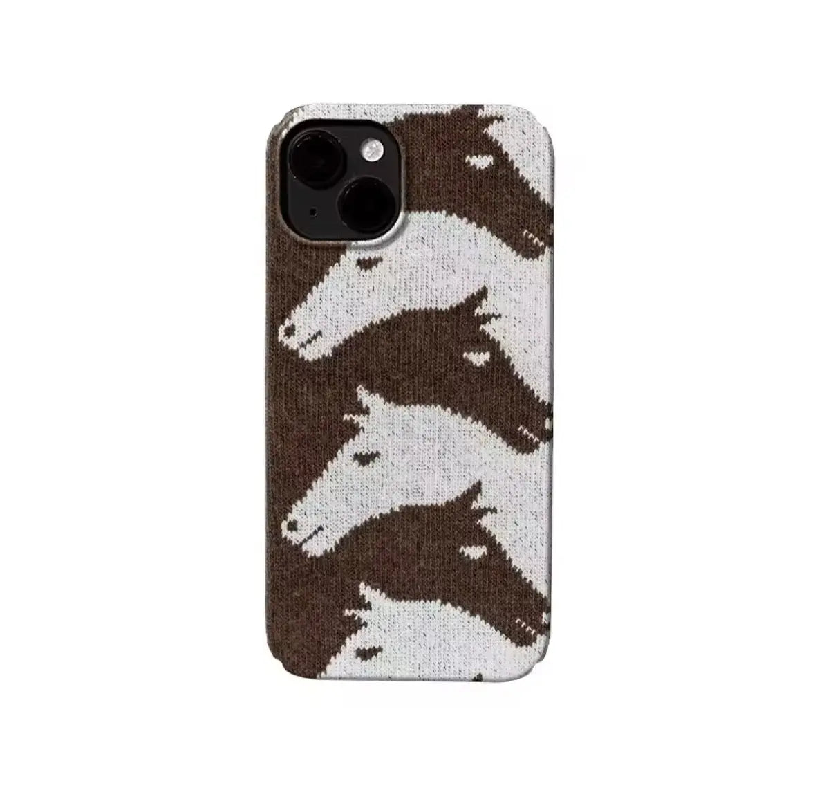 COQUE IPHONE CHEVAUX EFFET TRICOTÉS | Coque Old Money Équestre Muses Galerie