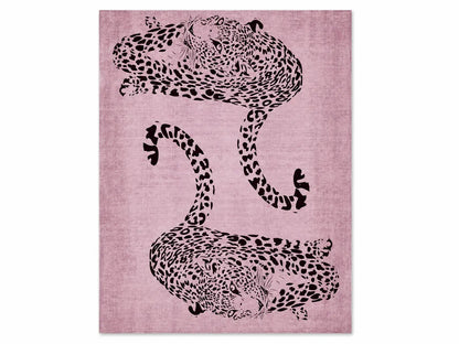 Tapis Léopard Rose | Tapis Design Animal Print Contemporain Muses Galerie
