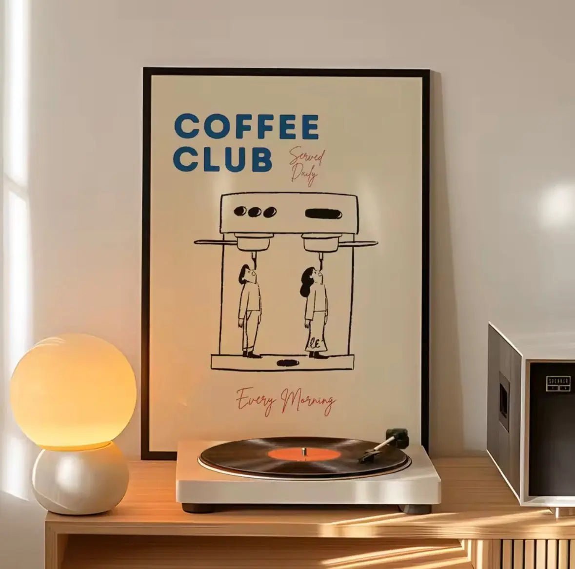 COFFEE CLUB | Affiche Café Design pour Coffee Corner et Cuisine Moderne - Muses Galerie20x30