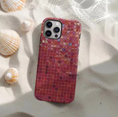 COQUE IPHONE MOSAÏQUE CERISE | Coque Disco Cherry Espresso Aesthetic - Muses GalerieIphone 12