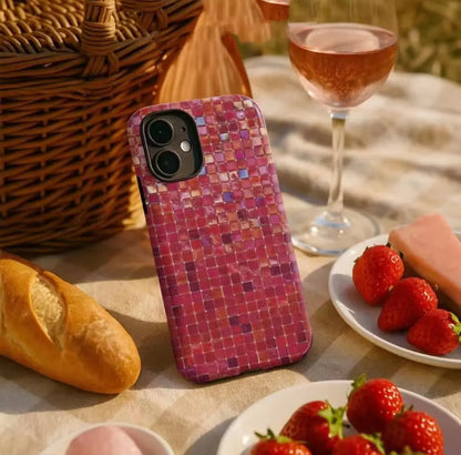 COQUE IPHONE MOSAÏQUE CERISE | Coque Disco Cherry Espresso Aesthetic - Muses GalerieIphone 12