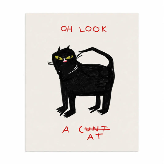 CUNT CAT | Affiche Chat Design Minimaliste et Illustration Contemporaine - Muses Galerie20x30