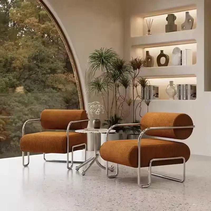 FAUTEUIL DESIGN CHROME | Fauteuil Statement Moderne - Muses GalerieBleu