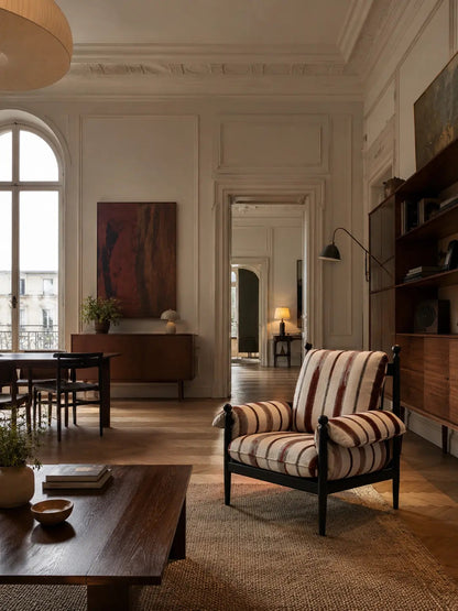 FAUTEUIL RAYÉ | Fauteuil Vintage Boutique Hôtel - Muses Galerie