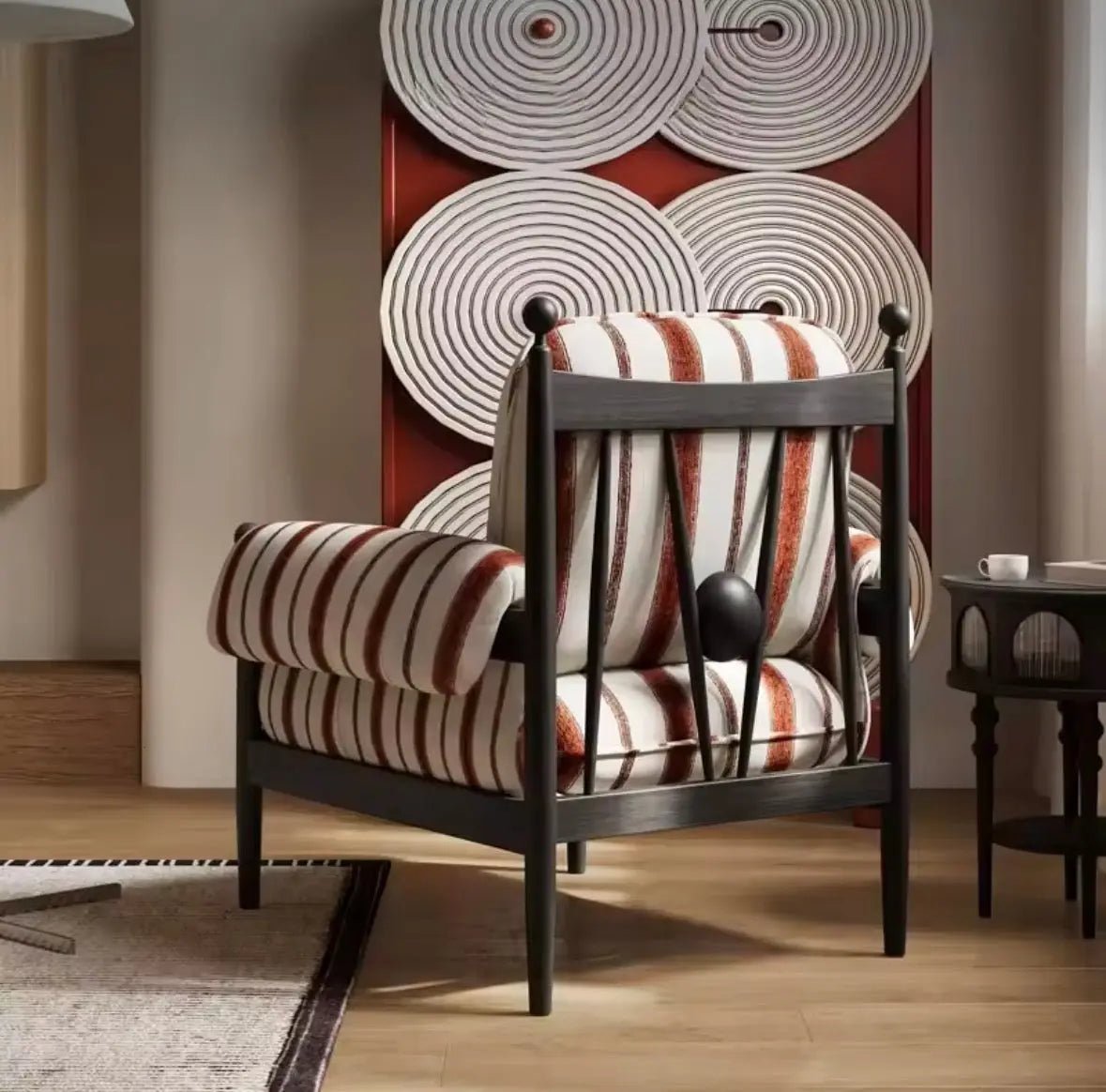 FAUTEUIL RAYÉ | Fauteuil Vintage Boutique Hôtel - Muses Galerie