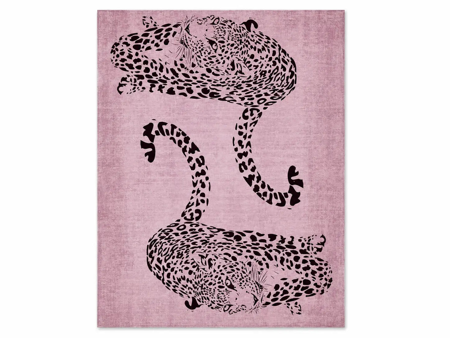 TAPIS LÉOPARD ROSE | Tapis Design Animal Print Contemporain - Muses Galerie40x60