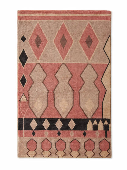 TAPIS TERRACOTTA BOHEME VINTAGE | Tapis Géométrique Inspiré du Sud et du Désert - Muses Galerie80x120