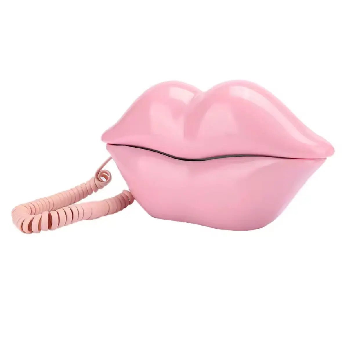 TÉLÉPHONE LÈVRE VINTAGE FONCTIONNEL | Iconic Lip Phone - Muses GalerieRose clair