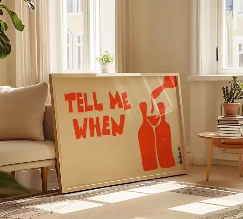 TELL ME WHEN | Affiche Apéritif Vintage et Art de Vivre Méditerranéen - Muses Galerie20x30