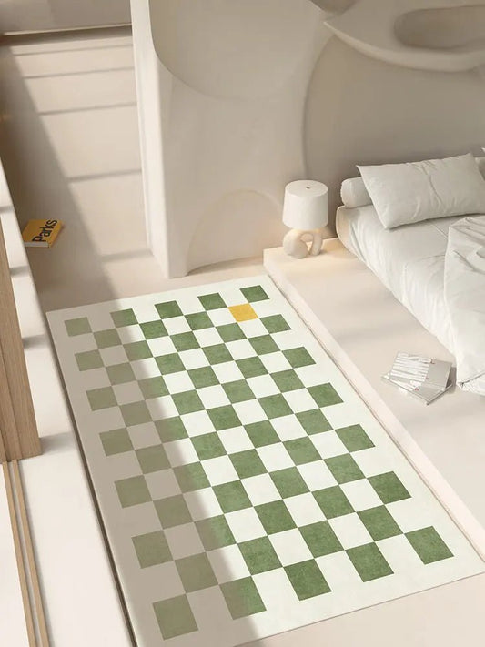 TAPIS DAMIER BICOLOR - Muses GalerieMarron et girs80x160 cm
