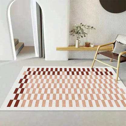 TAPIS DAMIER BICOLOR - Muses GalerieOrange et bordeaux80x120 cm